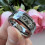 Stainless Steel Punk Ring for Men Silver Blue 1 4