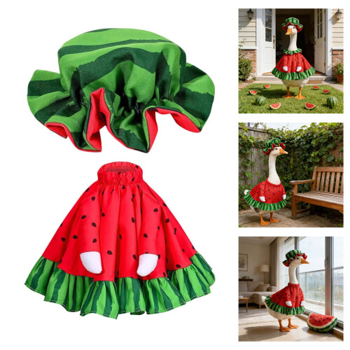 Costume de pastèque en Polyester, Statue d'oie de porche, tissu 1