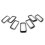 Glossy Black Car Front Grille Insert Ring Trim Cover Set 6