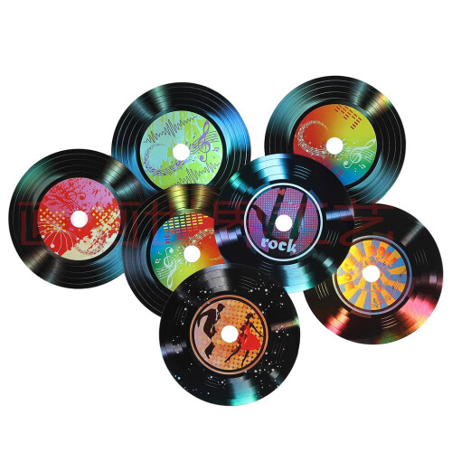Paper Record Cut-Outs Vintage Style 20 Pieces per Pack 1