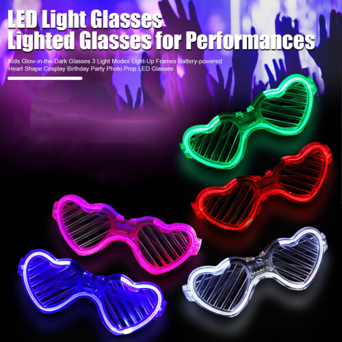 Γυαλιά LED Xinwanna Kids που φωσφορίζουν στο σκοτάδι, 3 λειτουργίες φωτισμού, σχήμα 2