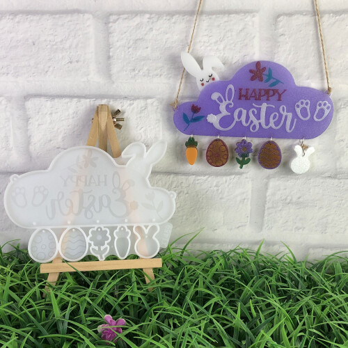 Easter Sign Silicone Resin Mold Easter Rabbit Resin Mold Easter 1
