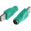 Μετατροπέας USB σε PS2, Πράσινος, αρσενικό σε θηλυκό, για ποντίκι και πληκτρολόγιο, 2