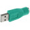 Μετατροπέας USB σε PS2, Πράσινος, αρσενικό σε θηλυκό, για ποντίκι και πληκτρολόγιο, 4