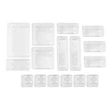 16pcs Clear Drawer Organizer Trays with Non-Slip Pads, 5 Sizes
