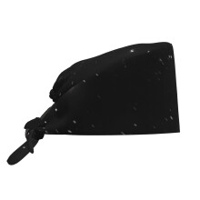 Cleaning cap with black and white galaxy prints, soft, for women and men, adjustable, breathable, black, one size fits all