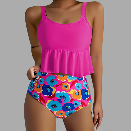 Μαγιό Tankini Awdenio για γυναίκες, γυναικείο, με μπλούζα, push-up, ενίσχυση και επικάλυψη, 1