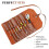 2X Leather Tool Roll, Leather Tool Kit Storage Bag, Multi Functional Leather Kit Bag Bicycle Repair Tool Kit Bag 8