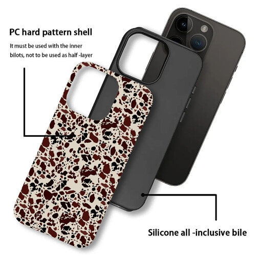 Stripe Case for iPhone 14 Pro Max, Slim Dual‑Layer Shockproof Matte Hard Shell Protective Cover 1