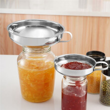 Stainless Steel Household Wide Mouth Funnel Salad Dressing Large Diameter Funnel Jam Funnel Gold