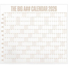 (Only Calendar, Coffee) The Big A## Calendar 2026 - Oversized Wall Calendar with Pen & Stickers, 2026 Monthly Planner for Home Office, 33x43 Inches