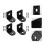 L-Shaped Aluminum Motor Mounting Bracket Set 4 pcs 1.4 x 6