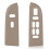 Front Left+Right Door Window  Panel Bezel Lift  Panel Cover for  Expedition 2004-2006 Brown2L1Z-14524AAA 1