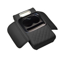Multifunctional Car Armrest Mat Cup Holder Tissue Box Armrest Box Thicken Height Pad Arm Rest Cushion,B