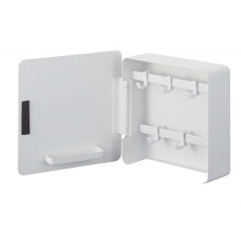 Wall-Hung Porch Key Rack Magnet Rack Key Cabinet Keychain Holder Organizer White