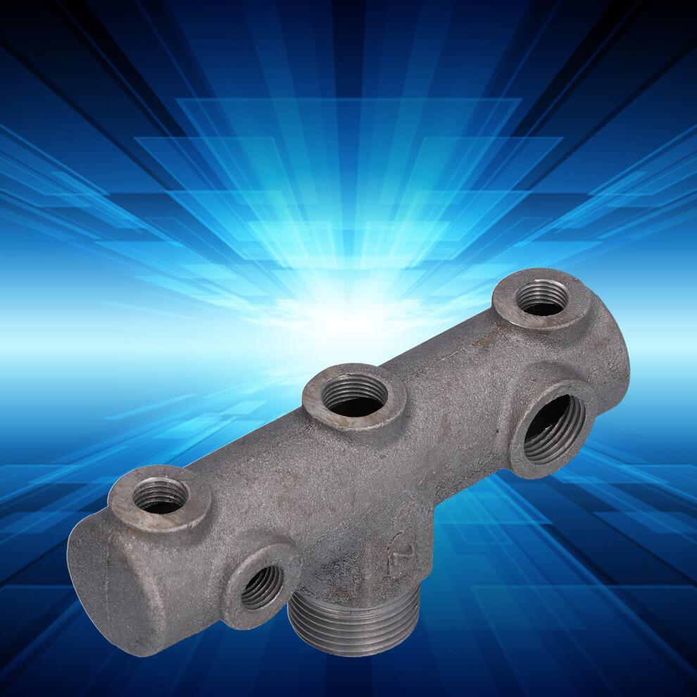 Cast Iron Air Compressor Switch Bracket 6-Way Valve Connector Holder 7631390762105