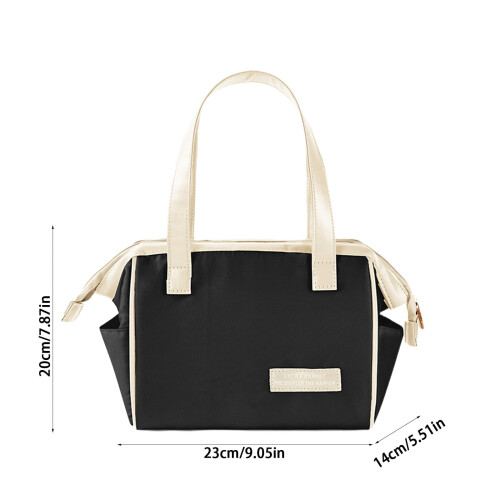 Insulated Lunch Tote Bag Black 2