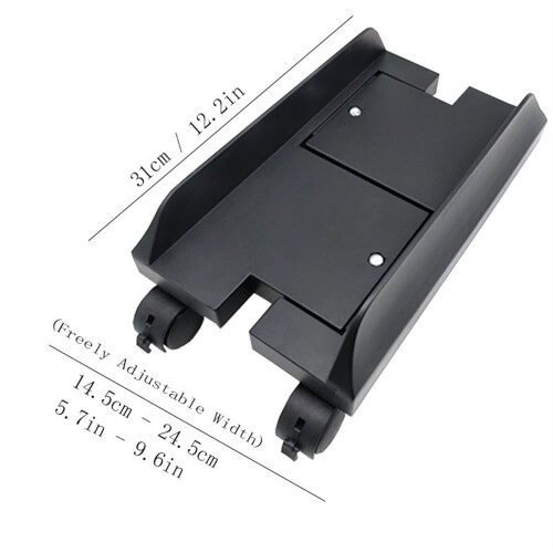 Adjustable CPU Stand with Wheels, Under Desk Computer Tower Stand, Locking Brake and SpaceSaving Design 1
