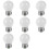 8X E27 LED Light White Bulb Plastic Bulb (0.5W Power, White) 1