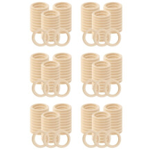 180 Pcs Natural Wood Rings 60mm Unfinished Macrame Wooden Ring Wood Circles for DIY Ring Pendant Jewelry Making