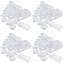 200Packs Small Clear Plastic Storage Containers,Mixed Empty , Case with Lids for Small Items