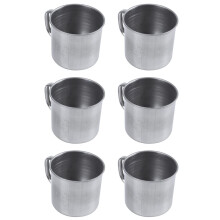6X Stainless Steel Coffee Tea Mug Cup-Camping/Travel-3.5 Inch