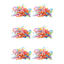 600 Pcs Tees 54 mm Plastic Mixed Color