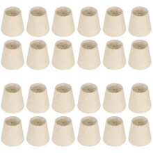 Small Lamp Shade Clip Bulb Set of 24 for Candelabra Bulbs, Fabric Lampshade for Table Chandelier Wall Lamp