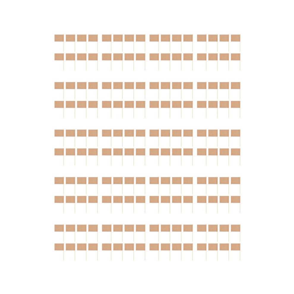 4000 Pack Blank Toothpick Flags Paper Flag Picks Cheese Markers For Cupcake, Food, Fruit, Party Decorations 6031255032267