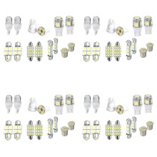 56-Teiliges LED-Innenraumpaket-Kit für T10 36 mm Kuppel-Kennzeichenbeleuchtung, Weiße Parklichtbirne, Autotürlampe