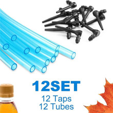Juego de 12 Grifos de Jarabe de Arce con Tubos de 24 Pulgadas, Suministros de Jarabe de Arce, Kit de Grifo de Jarabe de Arce Antideslizante de ,