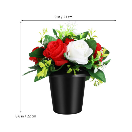 Kunstige potteblomster til kirkegård 1