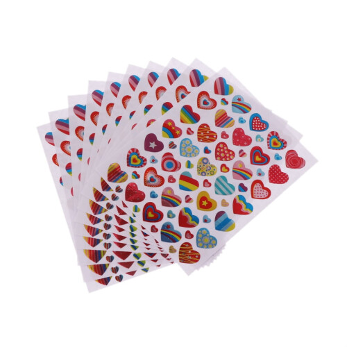 Heart Stickers Love Decorative 10 Sheets 2