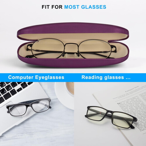 Hard Shell Eyeglasses Case with Soft Lining Unisex 1 Pack 2