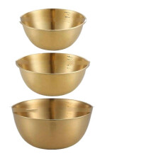 3 Pack Stainless Steel Mixing Bowls with Measurement Marks, Oven Safe Salad Bowl Set for Baking
