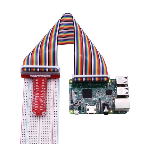 Pour Carte D'Extension Raspberry Pi GPIO T-Type + Câble Couleur 40Pin 4B/3B +/ZERO/W 2