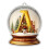 Yellow Crystal Acrylic Christmas Tree Initial Ornament Set 2