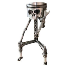 Esqueleto Tallado en Resina Escultura Ornamento Cosplay Halloween PistóN Calavera Cara Escultura Estatuilla Arte Escritorio B