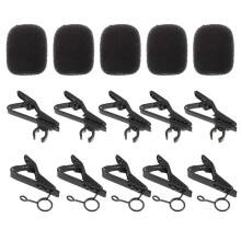 Kit de 18 pinces à cravate pour micro-cravates avec embouts en mousse et clips – Accessoires légers et résistants pour chemises et vestes