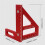 2X Woodworking Square Protractor Aluminum Alloy Miter Triangle Ruler Layout Measuring Tool for Engineer Carpenter -Red 2