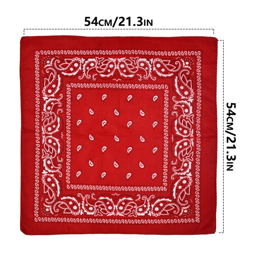 Women's Polyester Cowboy Headband 22x22 Inch Red 1