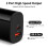 Φορτιστής τοίχου USB-C PD 20W (2 τεμάχια), Γρήγορη φόρτιση QC3.0, Συμβατό με τηλέφωνα Android 4