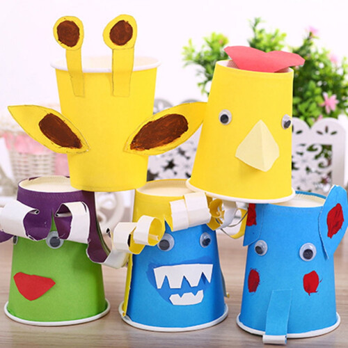 Kit per lavoretti creativi con bicchieri di carta per bambini, 100 pezzi 1