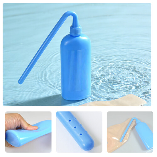 Reusable Ostomy Pouch Rinse Bottle Durability PEVA Squeezable 2