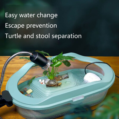 Separabelt skildpaddeterrarium med solplatform til skildpaddetank i plastik 2