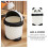 Papperskorg Panda Design Plast 1-pack 5