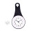 Shower Clock Waterproof Suction Cup Wall Clock Silent Operation ABS Black 1Set 4