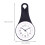Shower Clock Waterproof Suction Cup Wall Clock Silent Operation ABS Black 1Set 7
