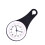 Shower Clock Waterproof Suction Cup Wall Clock Silent Operation ABS Black 1Set 8