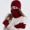 Ensemble bonnet d'hiver, écharpe et gants tactiles 2